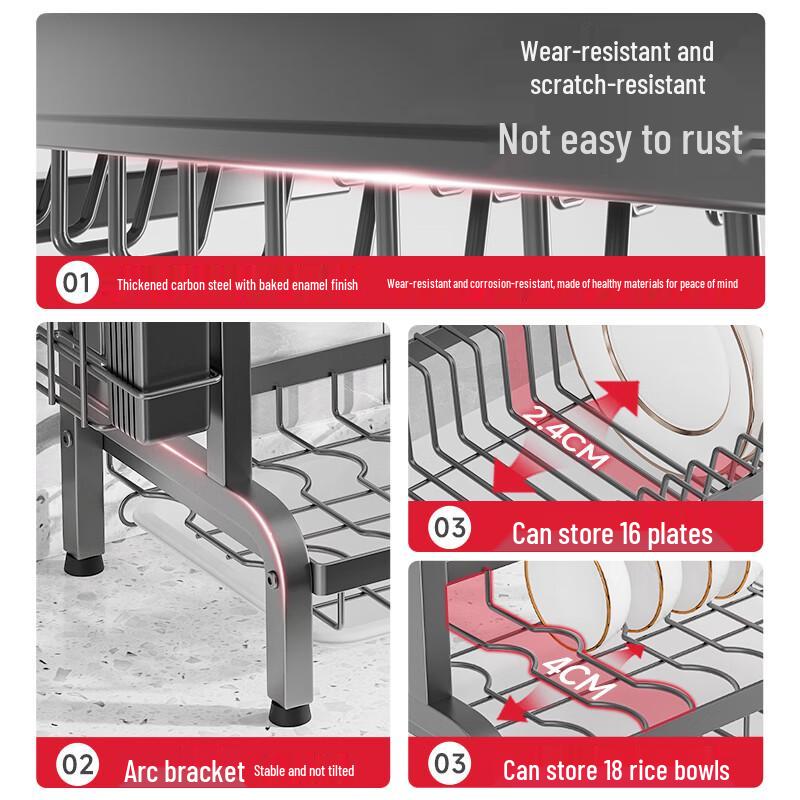 Mei Chu Wu Yu Kitchen Dish Drying Rack & Organizer