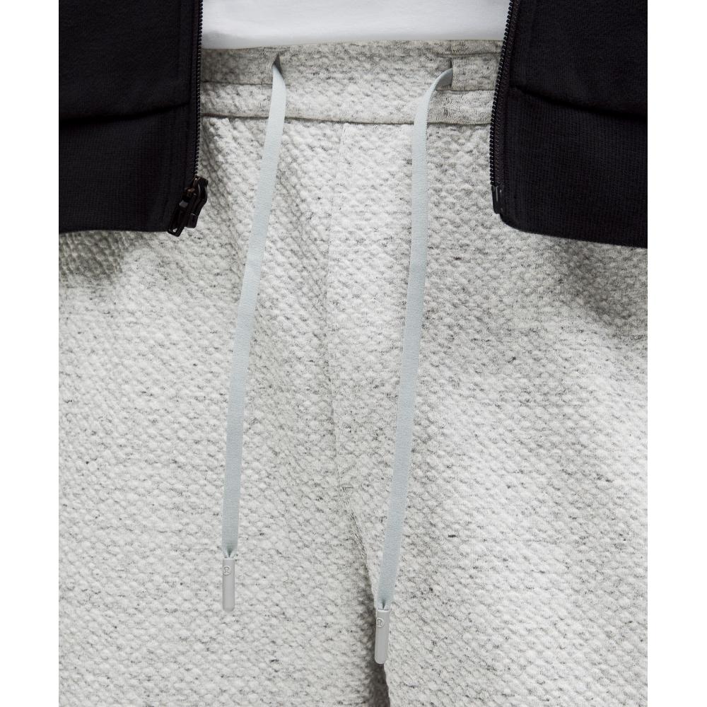 Lululemon Textured Double Knit Cotton Jogger  Shorter Heathered Melody Light Grey Black