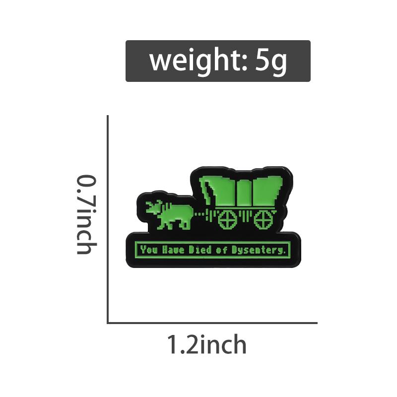 Du bist an Ruhr gestorben Emaille-Anstecknadeln Benutzerdefiniert Tier Bollerwagen Broschen Reversabzeichen Punk Schmuck Geschenk für Freunde