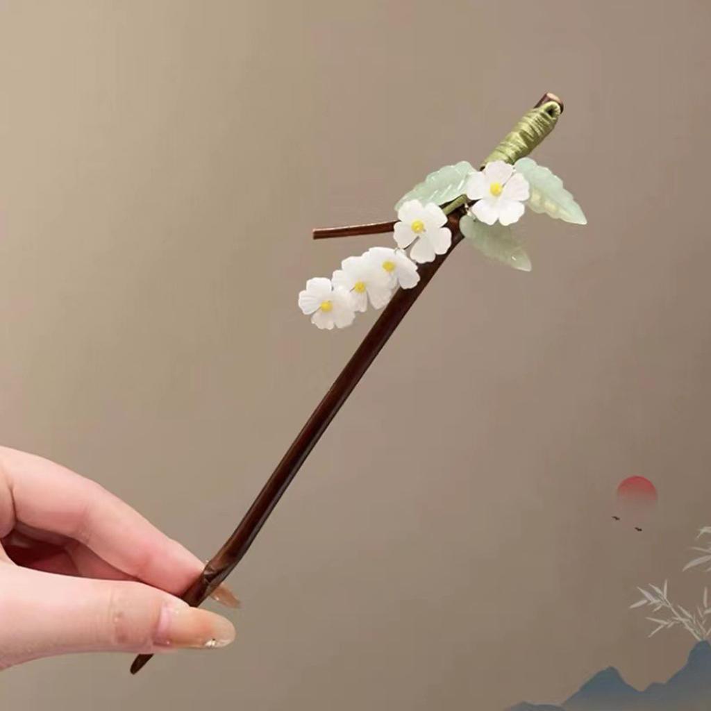 Hair Clasp Sticks With Flower Pendant Hair Stick Vintage Chinese Style Bridal Hair Jewelry Accessories For Women Wedding Hanfu