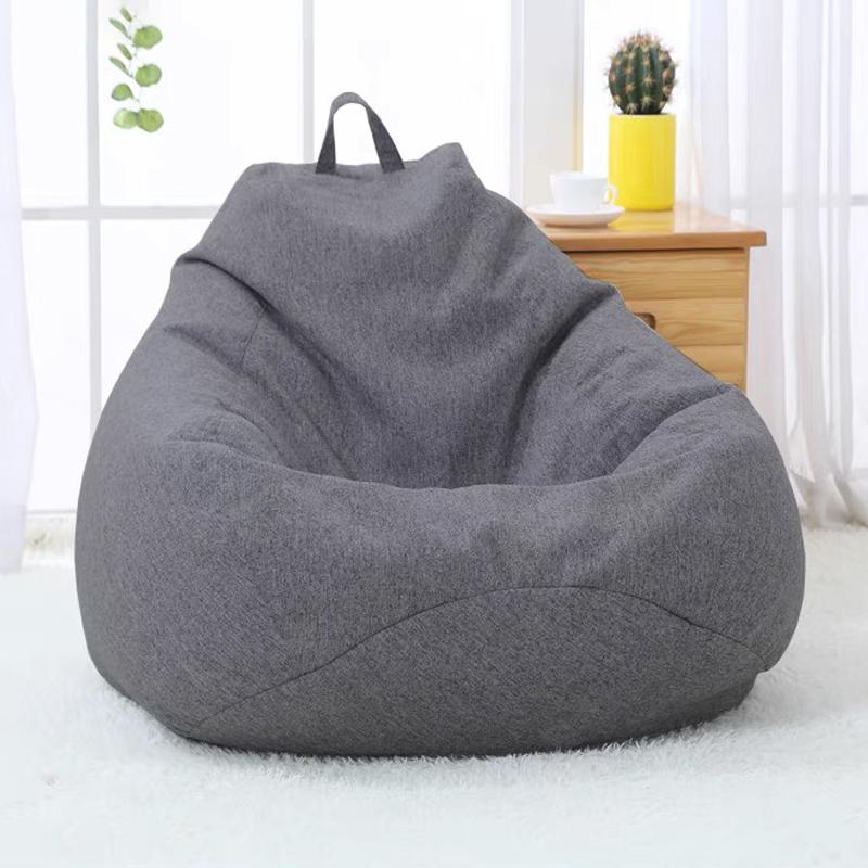 Lazy Seat Chair Sofa Cover Large Bean Bag Couch Soft Fluffy Breathable Adult Child Tatami Living Room Decorative without Filler