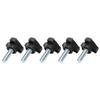 5pcs Plastic Triangular Head Handle Screw Knob Tightening Screw Set Accessory M10 30mm
