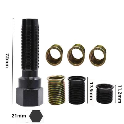 Kit d'outils professionnels de réparation de filetage de bougie d'allumage de voiture, ensemble d'outils professionnels de robinet d'entretien de voiture M14 manchon à vis ouvre-robinet régénératif 16 pièces