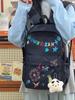 Schoolbag new Korean version Mori graffiti backpack large capacity junior high school student schoolbag fashion campus leisure Harajuku backpack
