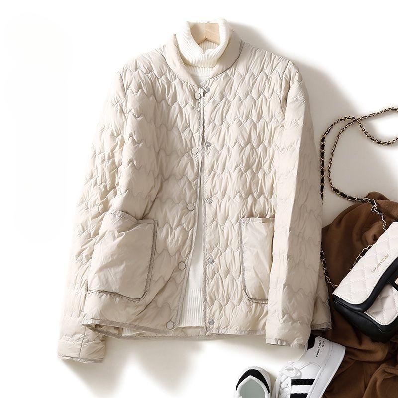 Korean Fashion Autumn Winter Women's Short Jacket Female Parkas Lightweight Down Cotton Warm Outwear Overcoat Ladies
