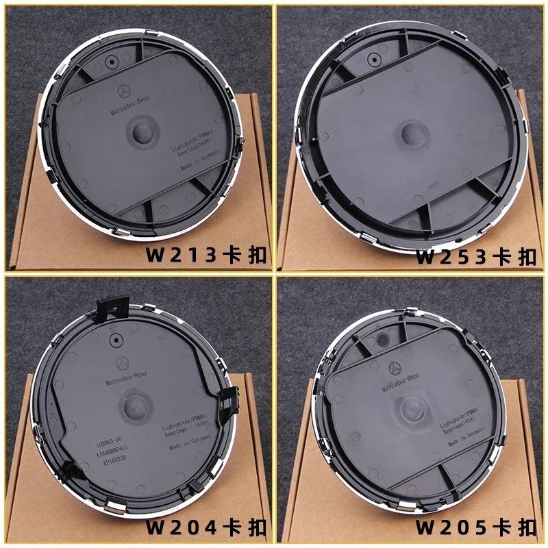 VRF2 Car Front Grille Emblem Star Badge Logo Chrome black Silver 3D Mirror Grid For For Mercedes Benz W205 W204 W213 W253 C300