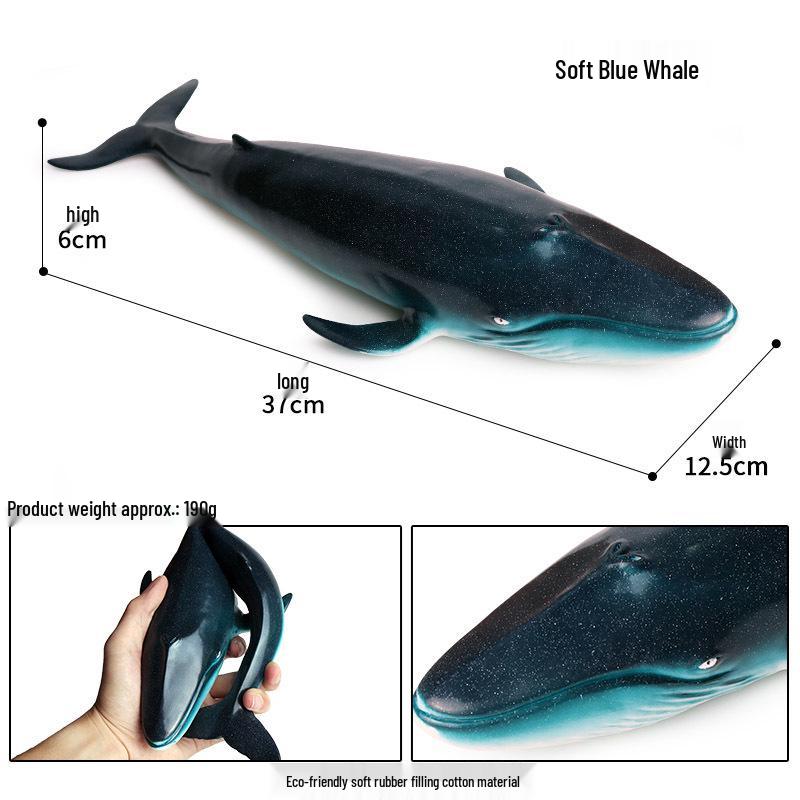 Kids' Cognitive Marine Animal Toys: Soft Rubber Models - Pufferfish, Starfish, Crab, Nautilus, Sailfish, Manta Ray.