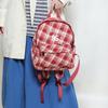 Autumn and Winter Atmosphere Retro Checkered Schoolbag Backpack for College Students