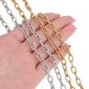 1m Edelstahl Kettenglied Kette Goldene Farbe O-Verschluss Kette für Schmuckherstellung DIY Gliederkette Armband Zubehör