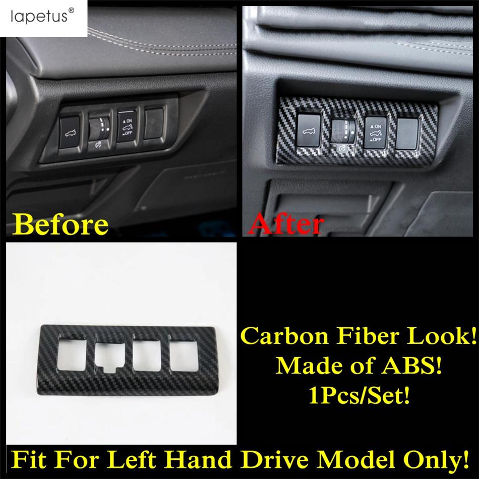 For Subaru Outback   Head Lamp Steering Wheel Gear Water Cup Holder Gear Shift Panel Cover Trim Carbon Fiber Accessories