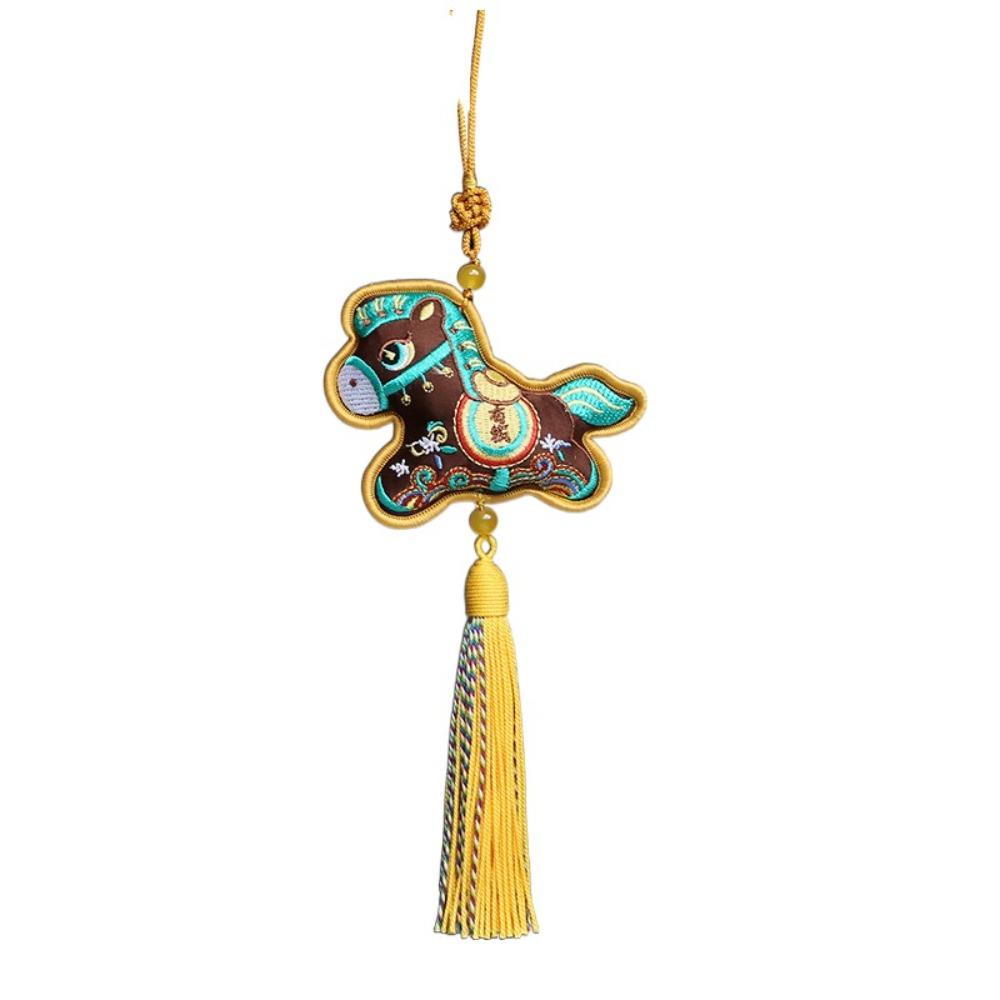 Spring Festival New Year Horse Pendant Chinese Style Car Hanging Ornaments  Festive Accessory