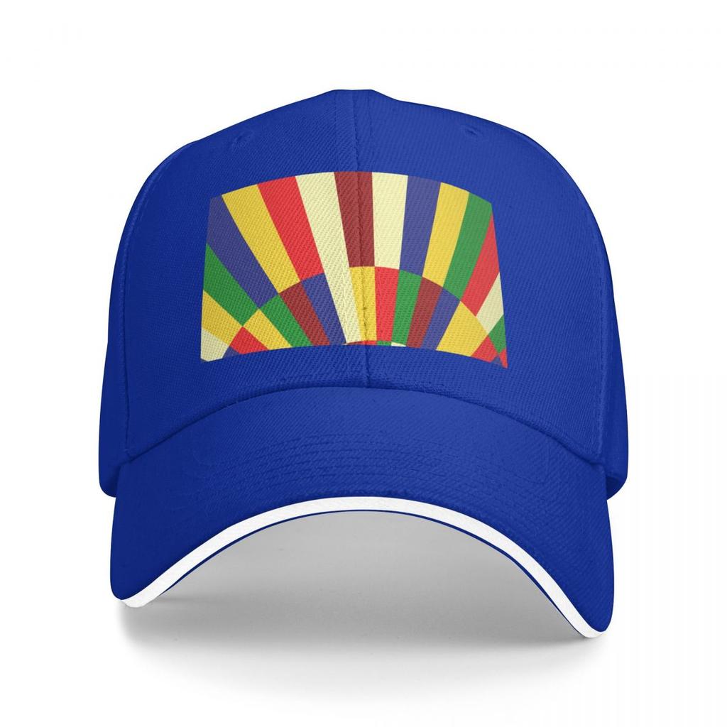 MidCentury 60s 70s Retro Rainbow Sun Baseball Cap Golf Fishing cap Snap Back Hat tea  Womens Beach Outlet Mens