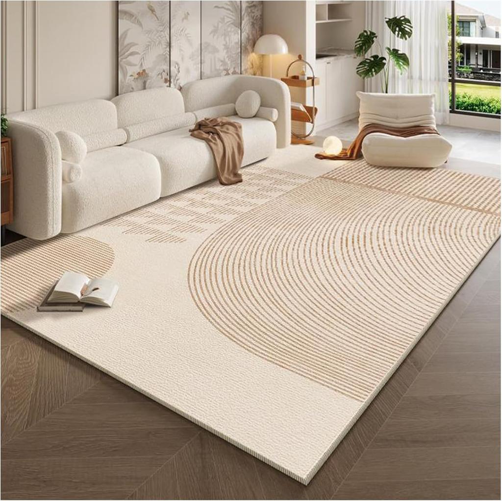 1PC Creme Stil Licht Luxus Teppich Wohnzimmer Sofa Couchtisch Decke Rutschfeste Schlafzimmer Garderobe Matte Wohnkultur