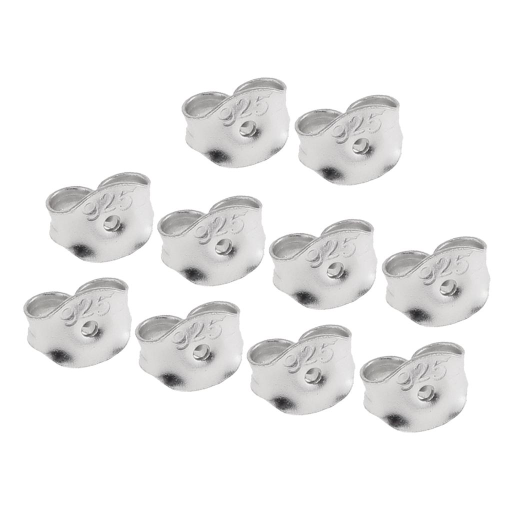5 Pairs Earring Backs Jewelry Finding for Girls Silver Small
