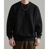 Retro Trendy Textured Jacquard Round Neck Sweatshirt for Men - Loose Fit, Plus Size Friendly, Casual Long Sleeve Top
