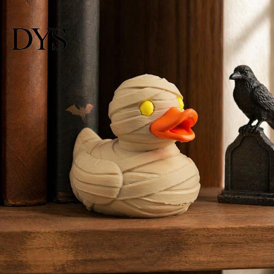 Artistic Desk Ornament Mummy Duck Ornament, Soldier Figurine, Durable PLA Quirky Desktop Accessory Animal Sculpture, for Bookshelf Display