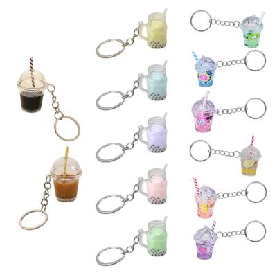 Schattige Bubble Tea Sleutelhanger Kawaii Rugzak Sleutelhanger Mini Beker Hangers Cadeaus voor Koppels