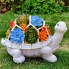Yousheng Solar Turtle Statue Light, Garden Resin Turtle Succulents Sculpture Solar Light, Outdoor Waterproof Solar Yard Light for Patio Lawn