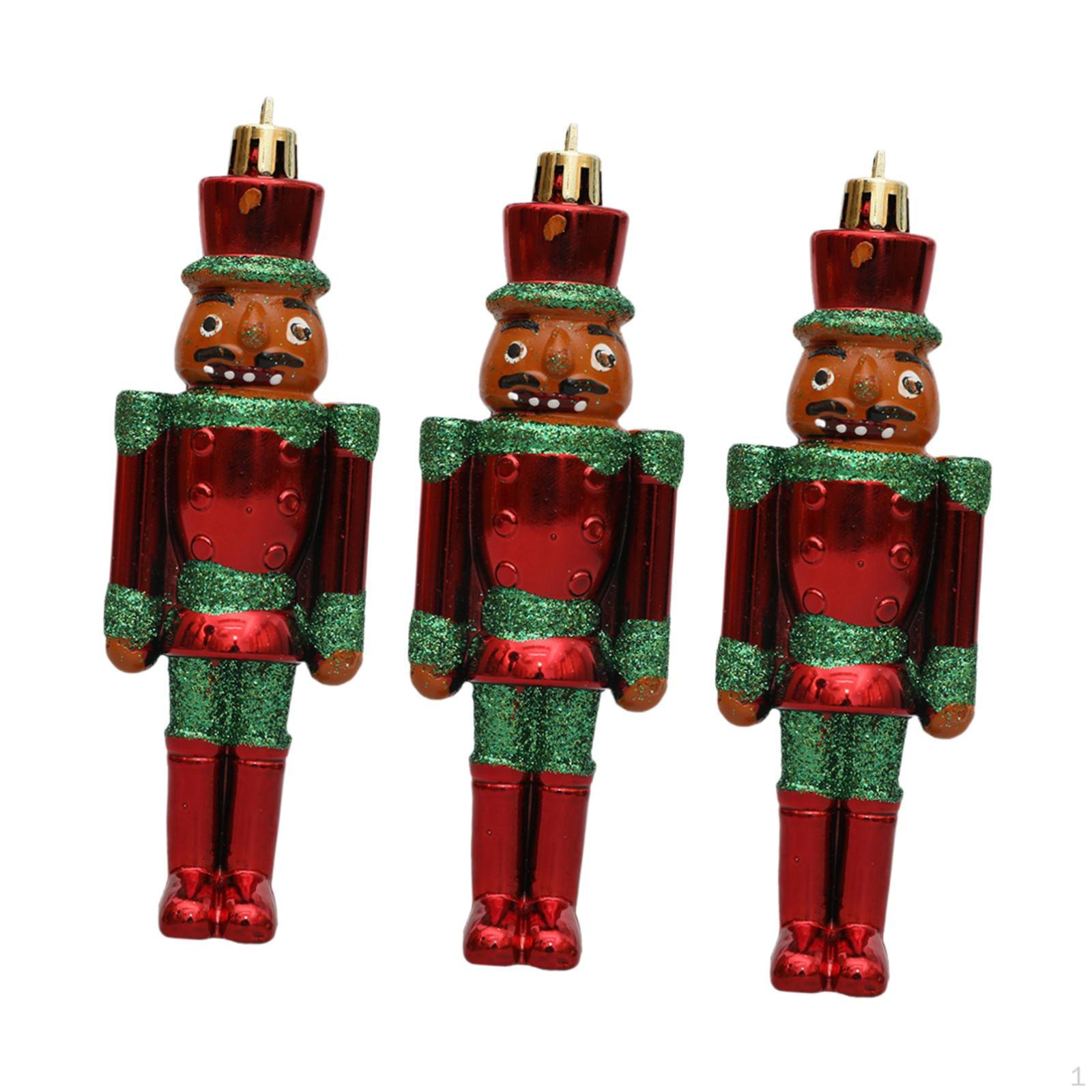 

3 шт. Рождественские подвески в виде Щелкунчика, украшения для рождественской елки зелёный