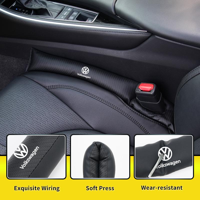 Automotive Two-tone Leather Seam Strip Leak-Proof Auto Seat Gap Plug For VW GTI Polo Passat Scirocco Golf Tiguan GTE Sportcoupe