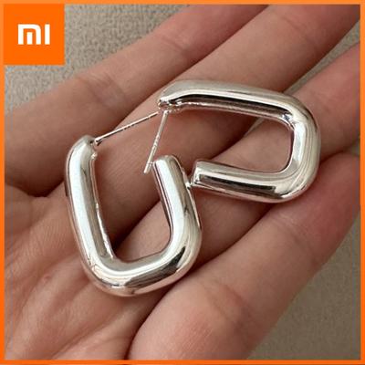 BF CLUB 925 Sterling Silver Earrings For Women Trendy Simple Retro Rectangle Earring Jewelry Prevent Allergy Party Accessories
