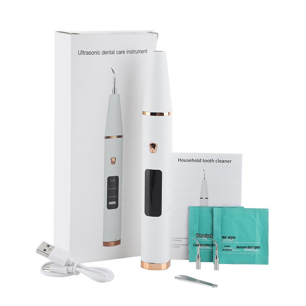 

Портативный ультразвуковой электрический очиститель зубов для отбеливания и удаления зубного камня в домашних условиях белый