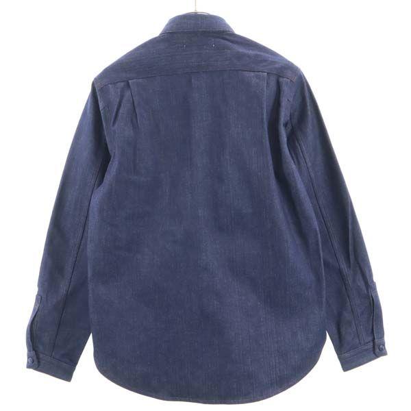 Unused Johnbull Long Sleeve Denim Shirt 36 Indigo Blue Eye Work Shirt Men's Used