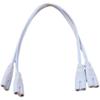 LED Tube Connector: T4/T8/T5 Extension Cord with Double Plug Adapter for Fluorescent Lamp Holders