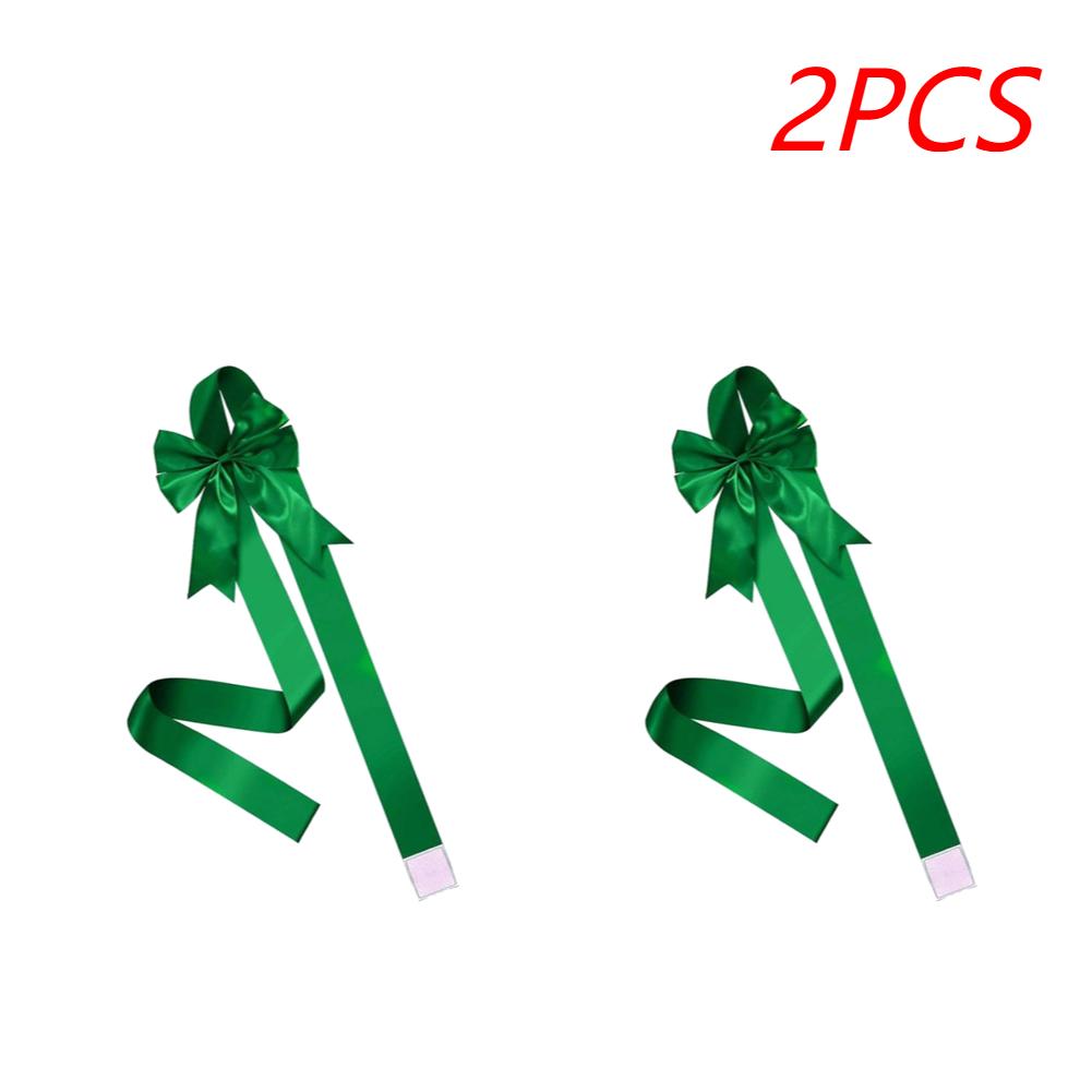 1/2 Pcs Large Christmas Cabinet Ribbon Bows Cabinet Door Bows Festive Large Xmas Bows for DIY Thanksgiving Fall Christmas Party