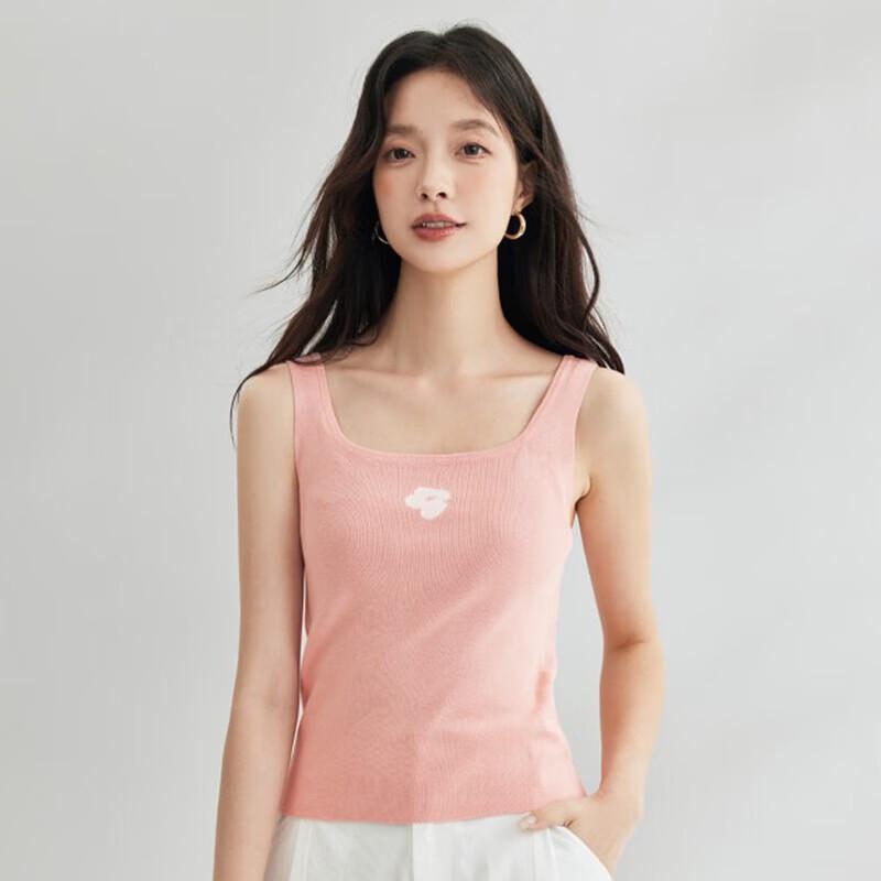 Women s Ice Silk Cooling Embroidered Knit Camisole M