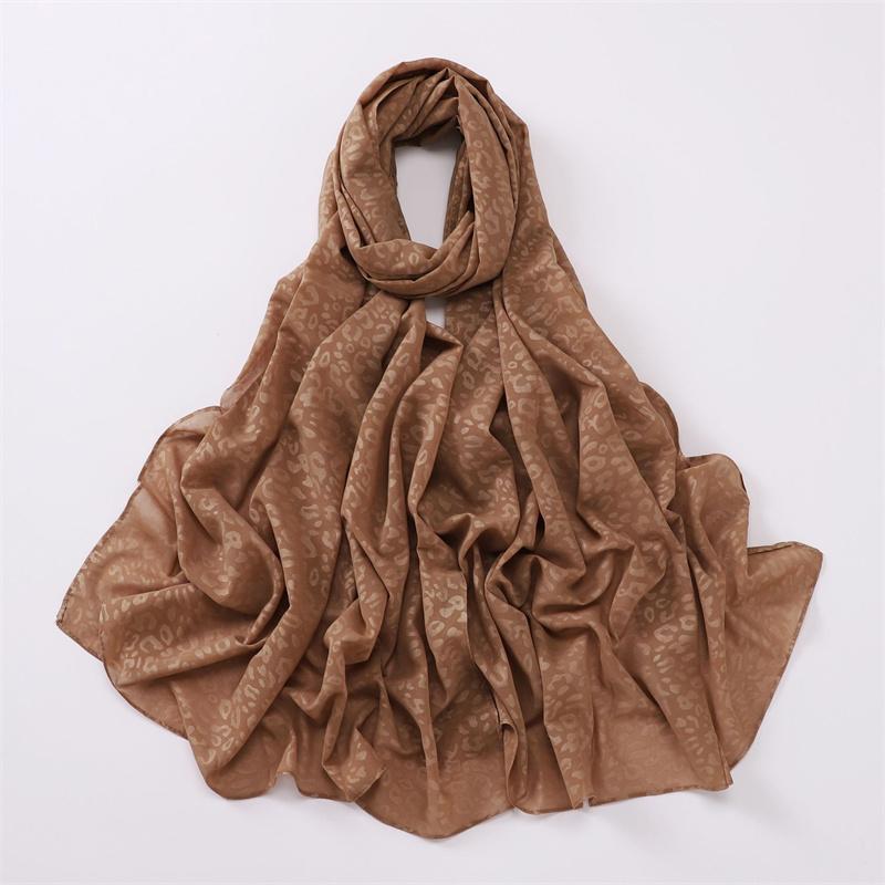 Fashion Press Leopard Dot Bubble Chiffon Instant Hijab Shawl Lady High Quality Wrap Beach Bufandas Ramadan Muslim Sjaal 170*70Cm