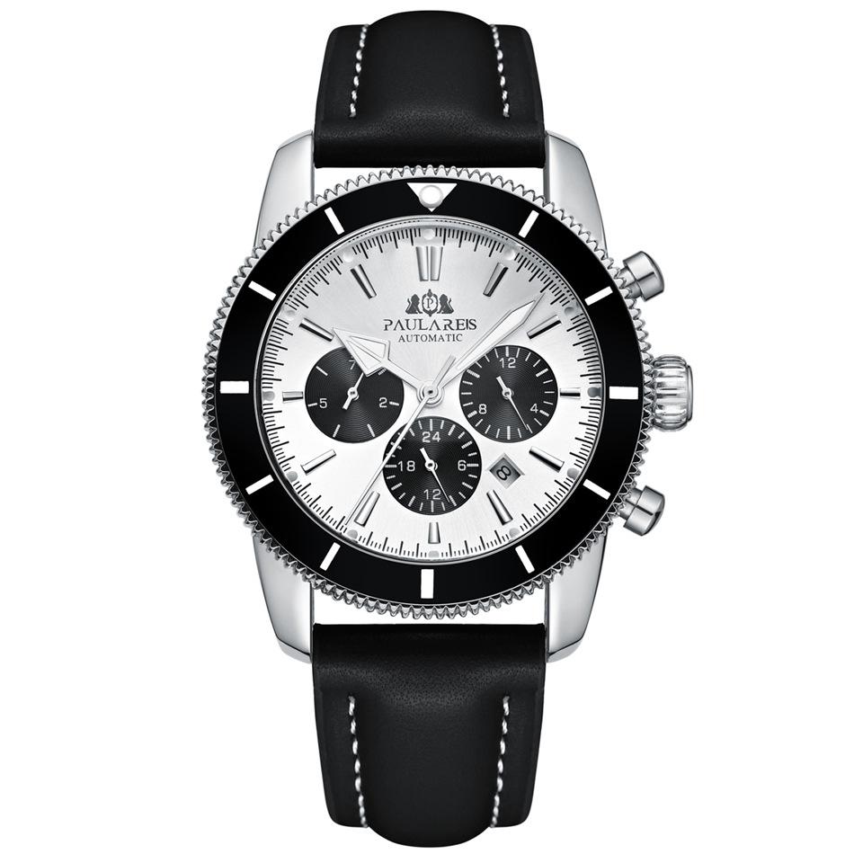 Paulareis Automatic Mechanical Multi-functional Glow-in-the-dark Mesh Steel Belt Super Ocean Men's Watch