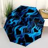 1pc Flame Heart Pattern Automatic Open/Close Umbrella with Windproof, 8-Rib Sturdy Canopy, , Outdoor Accessory, Ideal for Gifts Yy251117117