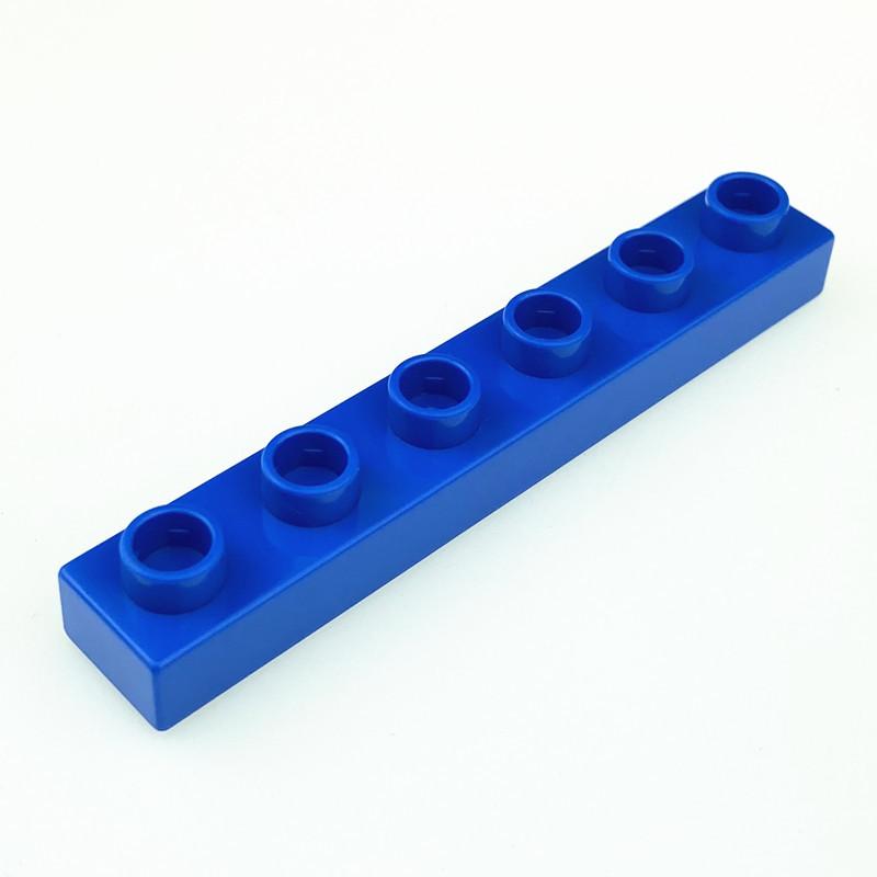 Cărămidă subțire bloc dimensiune mare 1x6 10 buc/lot Set blocuri de construcție educaționale Compatibil cu blocuri Duplo Jucării din plastic Seturi de joacă pentru copii