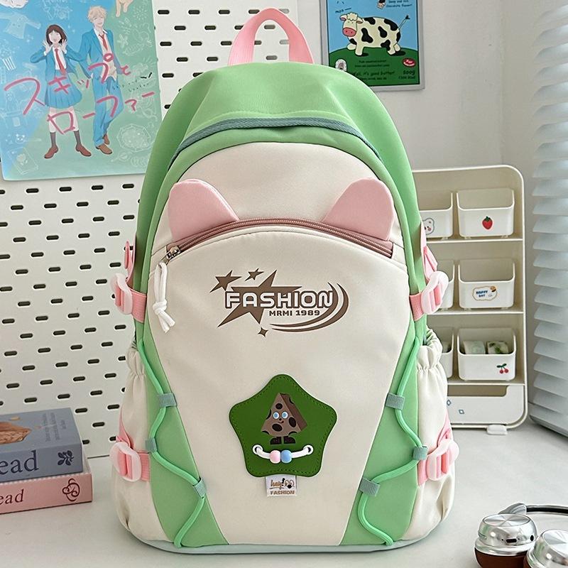 

Stylish and cute Korean version contrasting color backpack women s new college style light casual storage bag student backpack