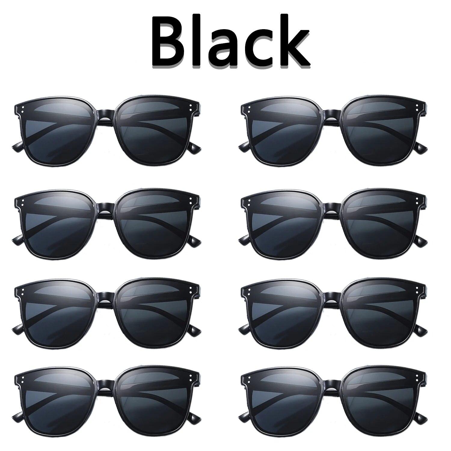 

100-12 шт. свадебные солнцезащитные очки, подарки для гостей, солнцезащитные очки для девичника, подружек невесты, жениха, круглые солнцезащитные очки в стиле ретро 36Pcs чёрный