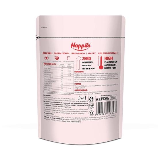 Happilo Premium Super Snack Peri Peri Chickpeas 110g, Crunchy and Delicious, Super Healthy