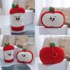 Cute Apple Shaped Plush Toy Doll Keychain Soft Material Ideal Gift For Children