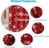Snowflakes Shower Curtain For Bathroom Merry Christmas Decor Shower Curtain Set With Hooks Red White Snow Flowers Mas Waterproof