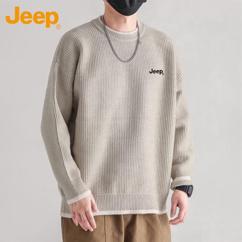 Jeep Men's Thickened Crew Neck Sweater