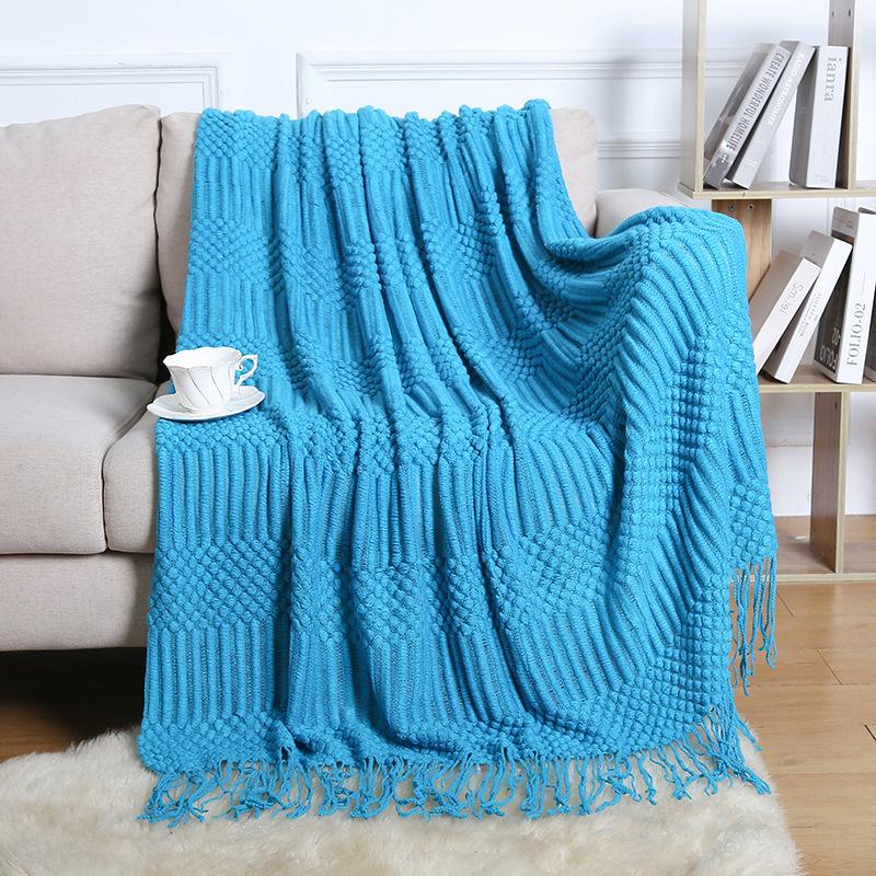 Waffelstruktur Mehrzweckdecke: Sofa, Nickerchen, Bett und Decke für Zuhause, Büro oder Reisen.