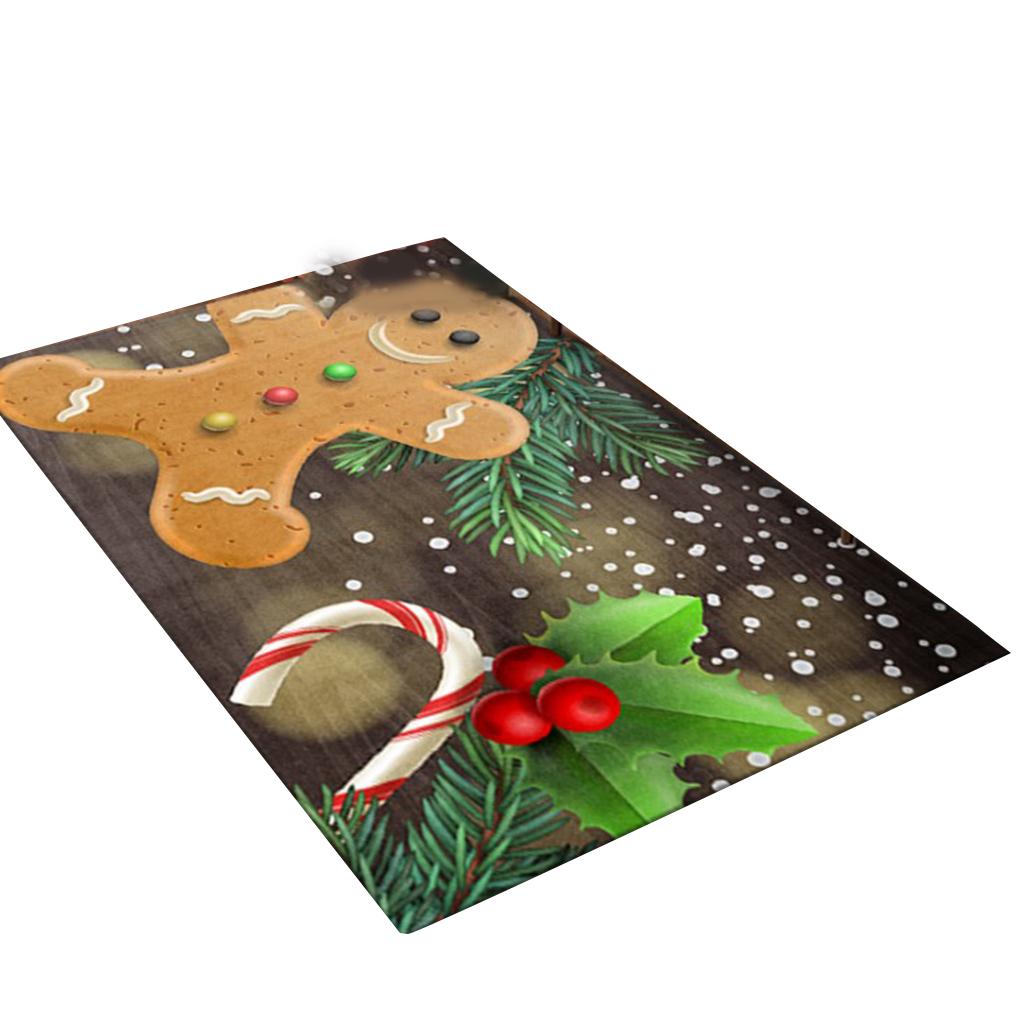 Non Slip Washable Winter Door Mat For Indoor Outdoor Bathroom Santa Doormat