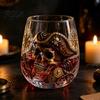 Gifts for Whiskey Lovers Octopus Pirate Glass, Sea Creature Tentacle Engraved Tumbler, Embossed Nautical Maritime Style Gift Father Rocks Glass