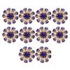 10pcs Royalblue Decorative Brooch Buttons Clothes Accessories Buttons  Holiday Decor