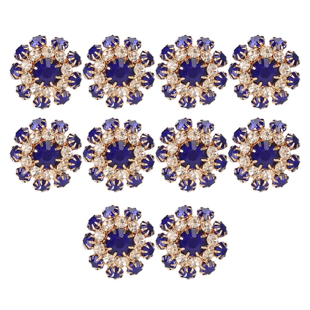10pcs Royalblue Decorative Brooch Buttons Clothes Accessories Buttons  Holiday Decor