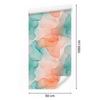 Peach and Sea Blue Ink Wallpaper for Living Room and Bedroom 50x1000