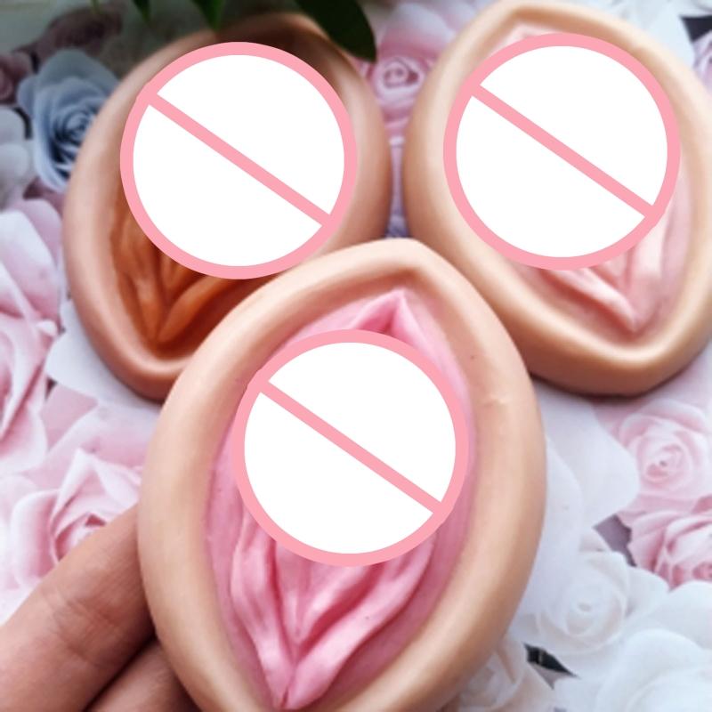 Novelty Women Genital Shape Candy Mold Silicone Mould Tray DIY Mould Tray for Soap Candles Cake Decor Crafts White