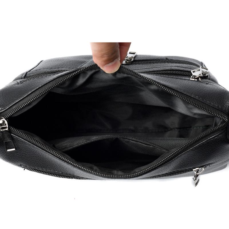 Fashion Crossbody Bag 2025 Hot Soft Multi-layer Joker Shoulder Bag PU Waterproof Large-capacity Multi-pocket Practical Messenger Bag