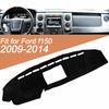 Schwarze rutschfeste Armaturenbrettabdeckung Armaturenbrettpolster Dashmat für Ford F150 2009 - 2014