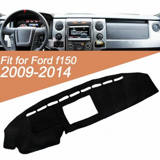 Black Non-slip Dashboard Cover Dashboard Pad Dashmat For Ford F150 2009 - 2014